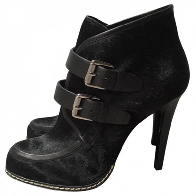 Pre-owned Barbara Bui Leather Ankle Boots In Black