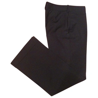 Pre-owned Dolce & Gabbana Anthracite Wool Trousers