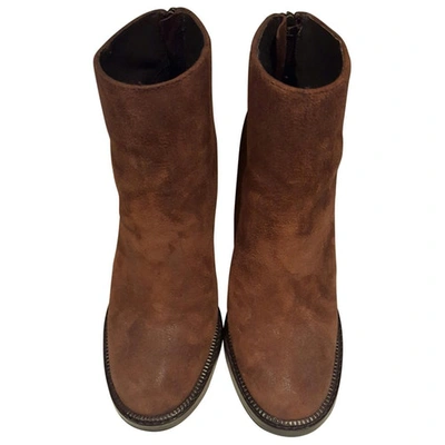 Pre-owned Ash Brown Suede Boots