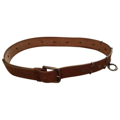 Pre-owned Dolce & Gabbana Brown Suede Belt