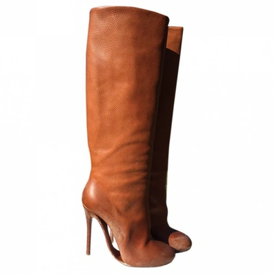 Pre-owned Maison Margiela Boots In Camel