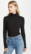 SPLENDID 1X1 TURTLENECK TOP BLACK