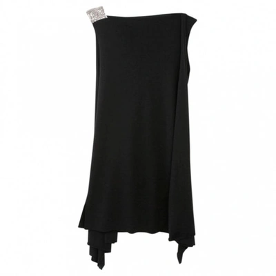 Pre-owned Balmain Wool Mid-length Dress In Black