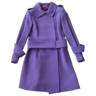 Pre-owned Dolce & Gabbana Dolce E Gabbana Purple Coat