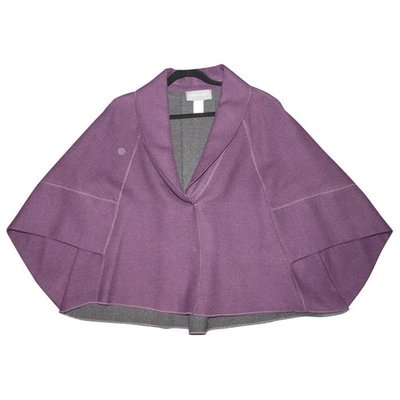 Pre-owned Alberta Ferretti Wool Coat In Purple