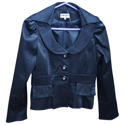Pre-owned Miu Miu Suit Jacket In Black