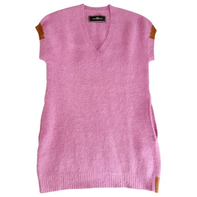 Pre-owned By Malene Birger Wool Mini Dress In Purple