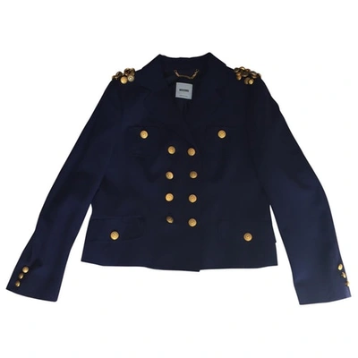 Pre-owned Moschino Gold Bu... In Navy