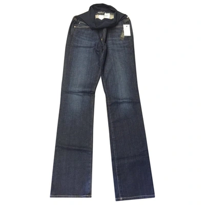 Pre-owned Ag The Ballad Maternity Jeans S... In Blue