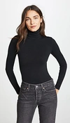 Wolford Colorado Cotton-blend Turtleneck Bodysuit In Black