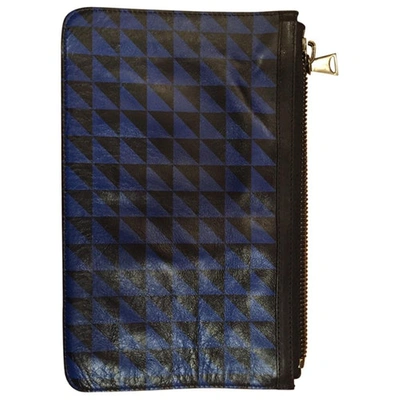 Pre-owned Proenza Schouler Blue Leather Clutch Bag