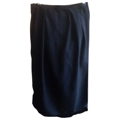 Pre-owned Lemaire Wool Mid-length Skirt In Black