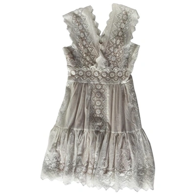 Pre-owned Aijek White Cotton Dress