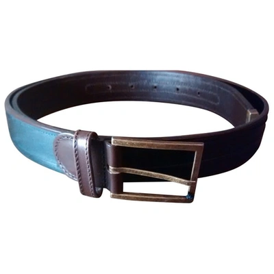 Pre-owned Lanvin Leather Belt In Black
