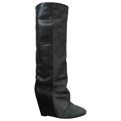 Pre-owned Isabel Marant Aniela Boots In Anthracite