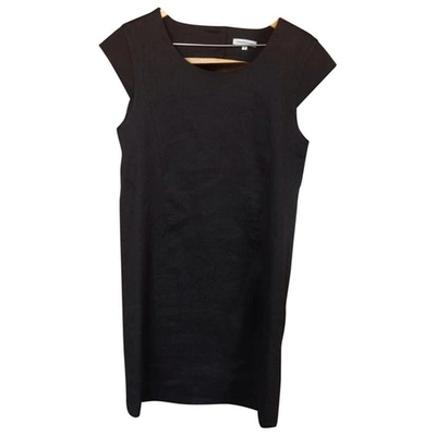 Pre-owned Surface To Air Linen Mini Dress In Black