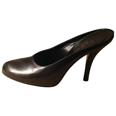 Pre-owned Gucci Patent Leather Heels In Metallic