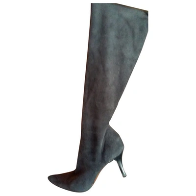 Pre-owned Walter Steiger Boots In Anthracite
