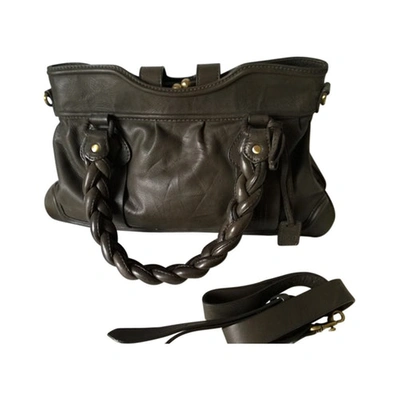 Pre-owned Hoss Intropia Leather Handbag In Khaki