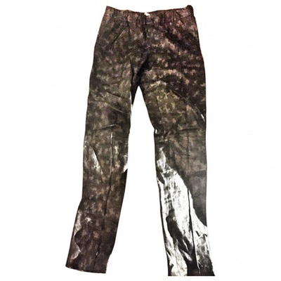 Pre-owned Christopher Kane Leather Trousers In Multicolour