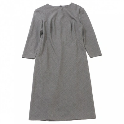 Pre-owned Alberta Ferretti Grey Wool Dress