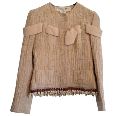 Pre-owned Dior Silk Short Vest In Gold