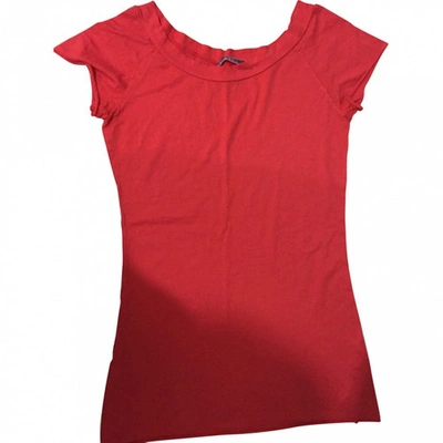 Pre-owned Velvet T-shirt Basic Rossa In Red