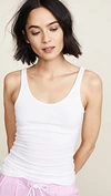 James Perse The Daily Ribbed Stretch-cotton Tank In White