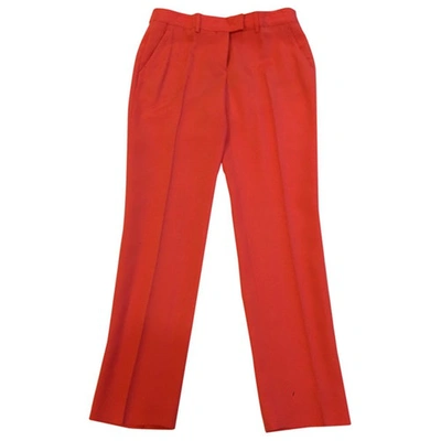 Pre-owned Fendi Pantalone  Corallo Di Seta Misura 42 In Red