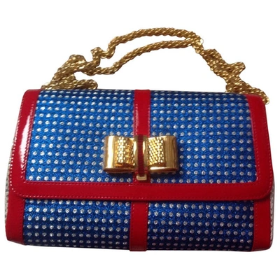 Pre-owned Christian Louboutin Sweet Charity Wool Handbag In Multicolour