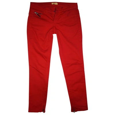 Pre-owned Costume National Straight Jeans In Red