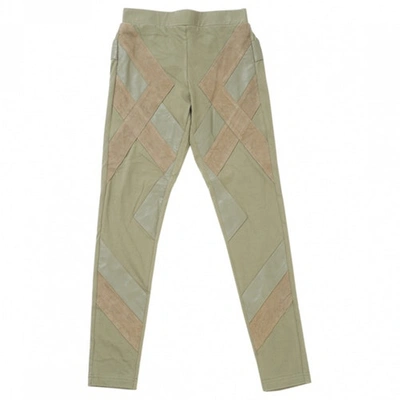 Pre-owned Surface To Air Khaki Suede Trousers