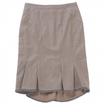 Pre-owned Zac Posen Skirt In Grey