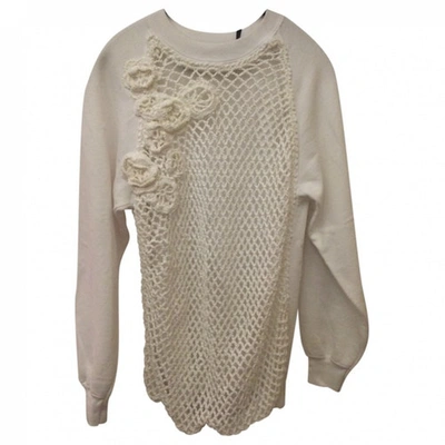 Pre-owned Michaela Buerger White Cotton Knitwear