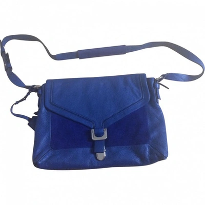 Pre-owned Diane Von Furstenberg Blue Leather Handbag