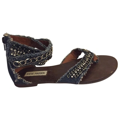 Pre-owned Steve Madden Stad Sandals In Blue