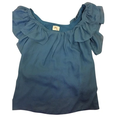 Pre-owned Milly Turquoise Silk Top