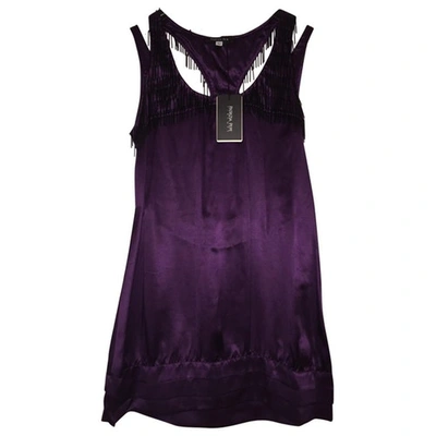 Pre-owned Patrizia Pepe Purple Silk Dress