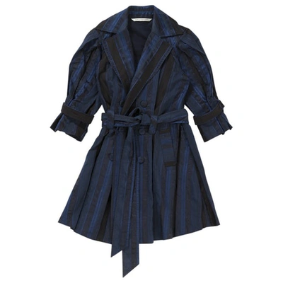 Pre-owned Diane Von Furstenberg Blue Cotton Coat