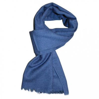 Pre-owned Malo Wool Scarf In Blue