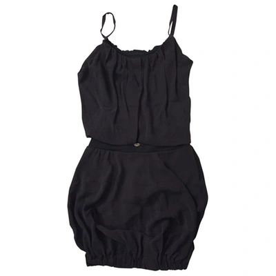 Pre-owned Pinko Black Silk Dress