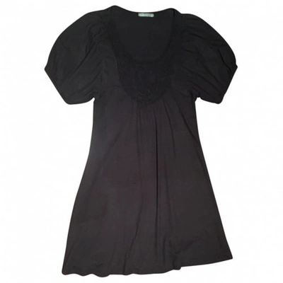 Pre-owned Velvet Mid-length Dress In Black