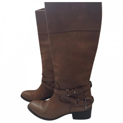 Pre-owned Ralph Lauren Leather Riding Boots In Camel
