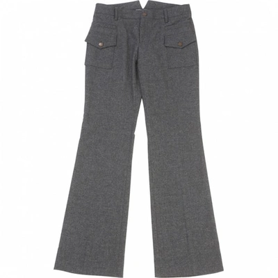 Pre-owned Dolce & Gabbana Grey Wool Trousers