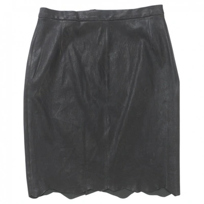 Pre-owned Zadig & Voltaire Black Leather Skirt