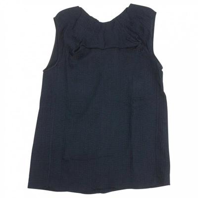 Pre-owned Marni Navy Silk Top