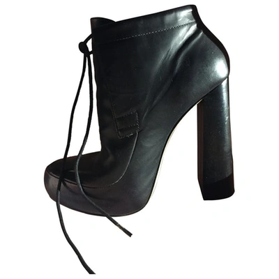 Pre-owned Alexander Wang Black Leather Ankle Boots