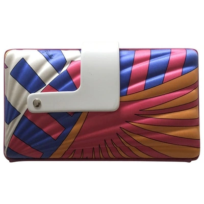 Pre-owned Emilio Pucci Silk Clutch Bag In Multicolour