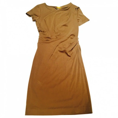 Pre-owned Catherine Malandrino Wool Mid-length Dress In Camel