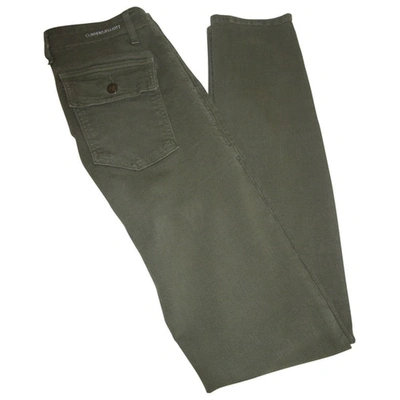Pre-owned Current Elliott Slim Pants In Green